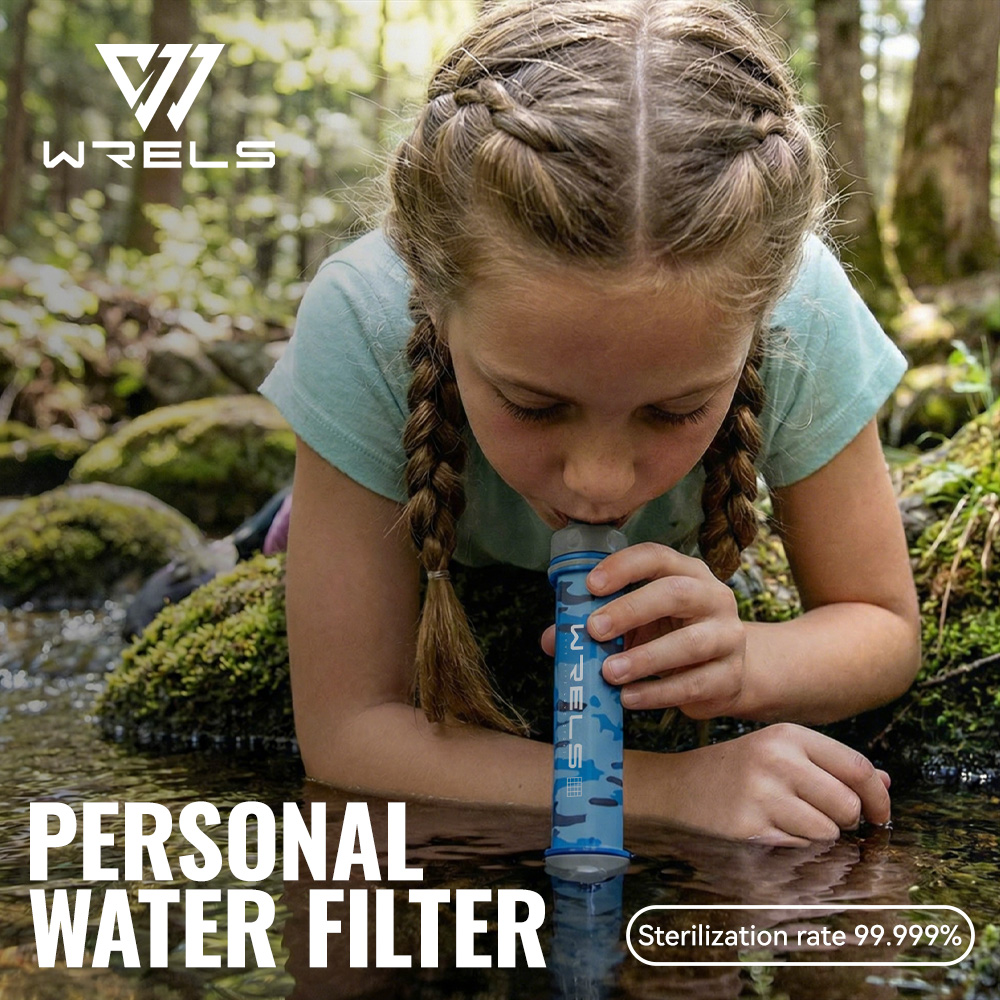 Portable Water Filter - WRELS 야외 하이킹 미니 캠핑 정수