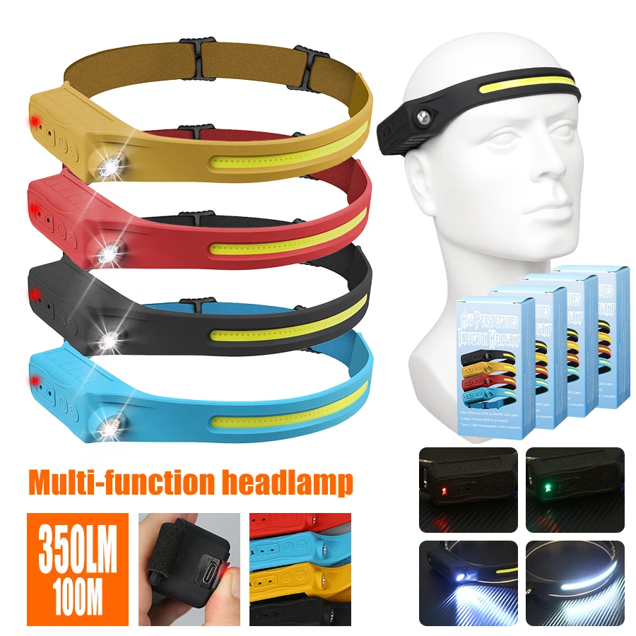 Headlamp - 충전식 헤드램프 350 루멘 모션 센서