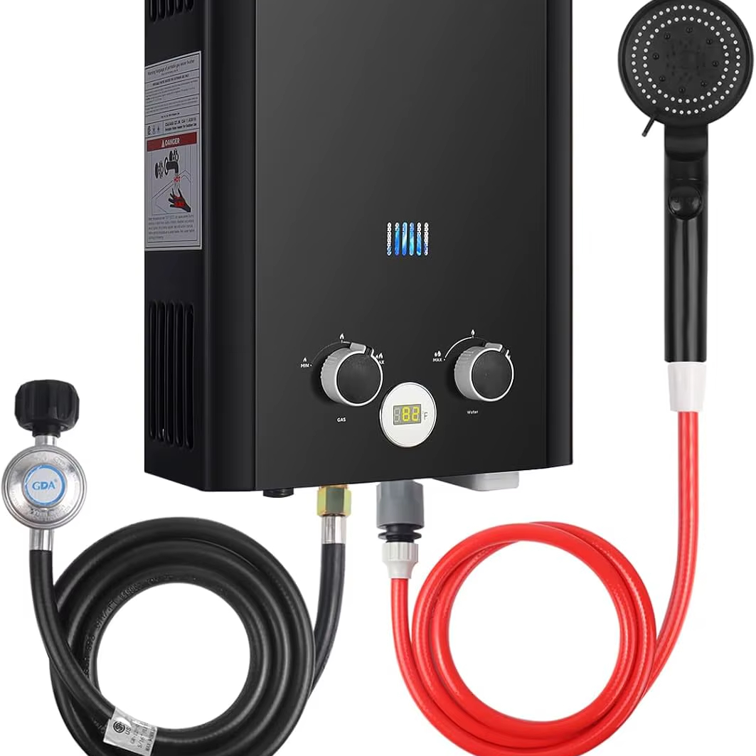 Outdoor Camping Water Heater - 탱크리스 온수기 프로판, 1.58GPM 5L 휴대용