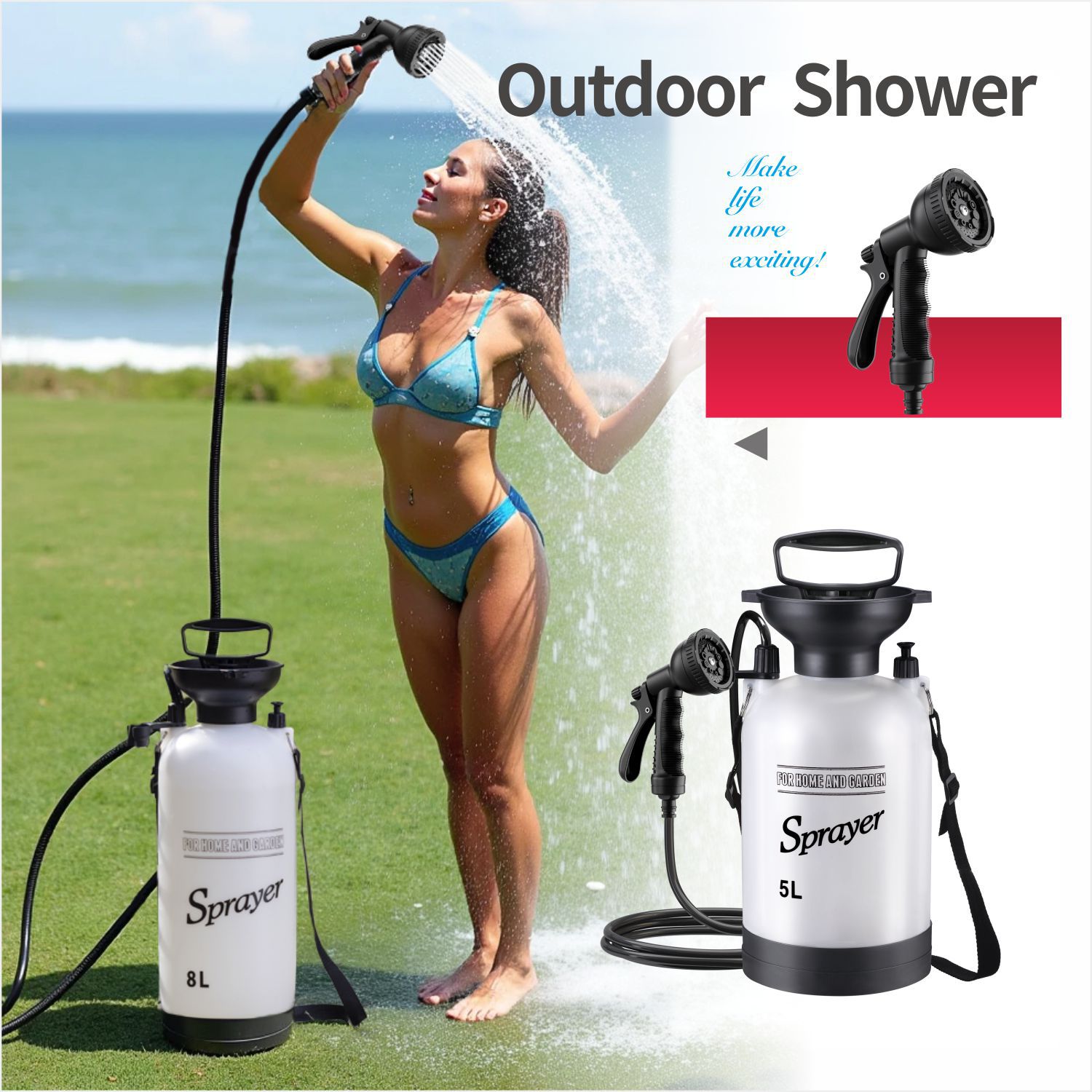 Outdoor Camping Heater - 야외 캠핑 휴대용 샤워기 - 서핑