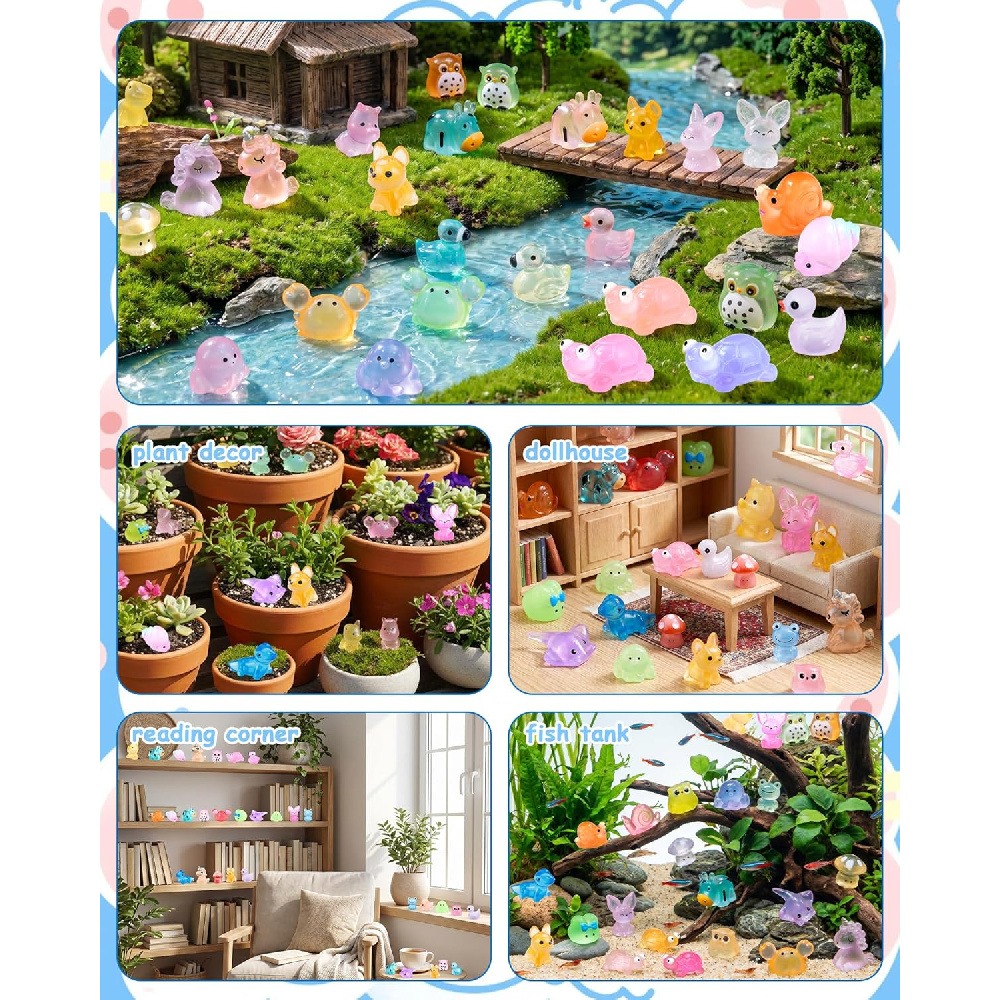 Outdoor Camping Toys - 3팩 12개입 야광 미니 동물 미스터리