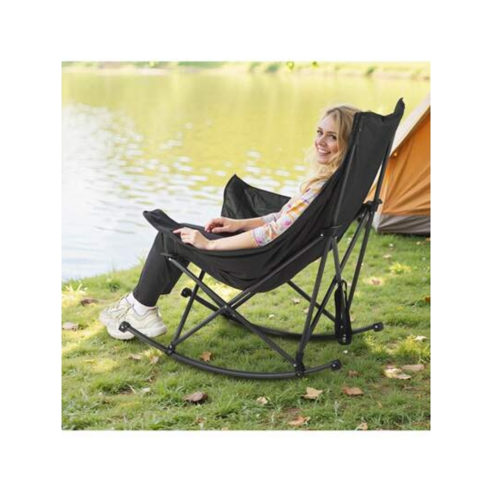 Outdoor Camping Rocking Chair - 일반적인 접이식 의자는 피하고, 컵홀더 포켓이