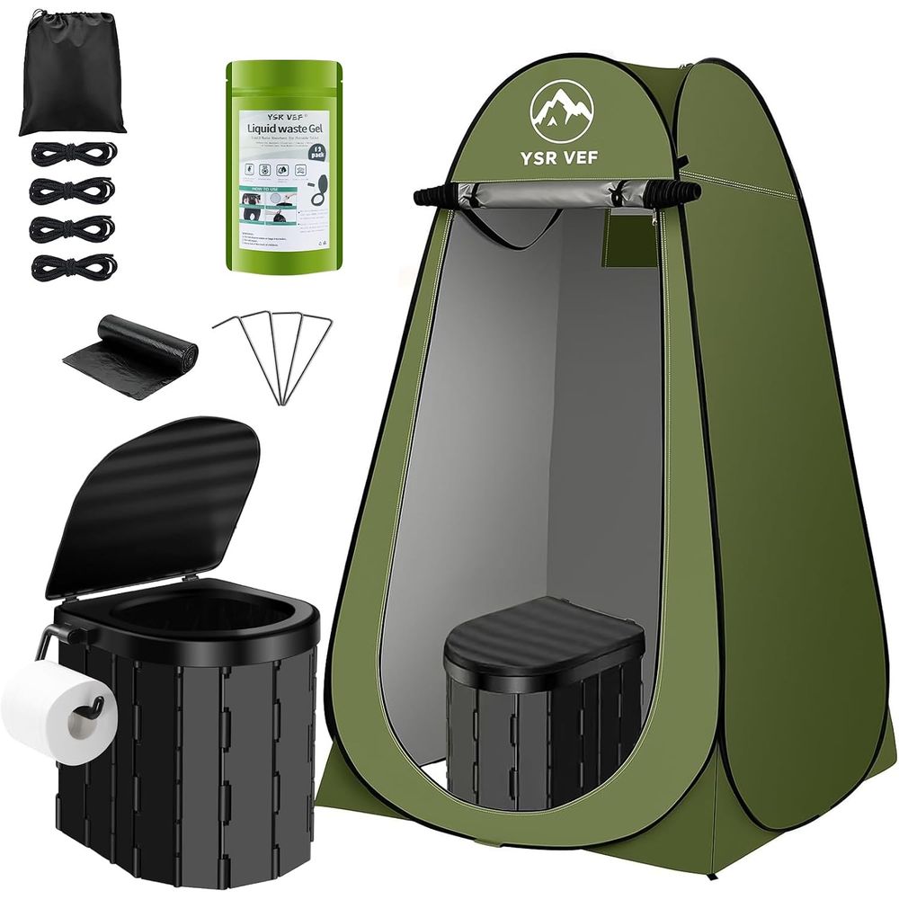 휴대용 화장실 키트, 팝업식 개인 텐트와 똥 젤 화장실 - Outdoor Camping Tent 리뷰 및 가격