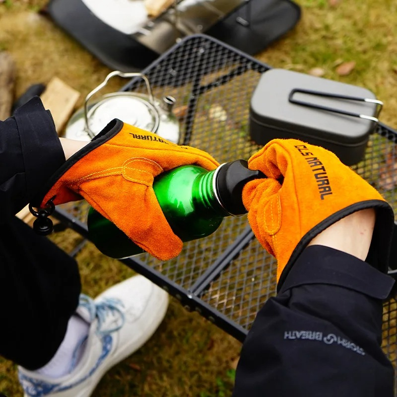 내열성 바베큐 장갑 소가죽 캠핑 화덕 손질용 장갑 미끄 - Outdoor Camping Tools 리뷰 및 가격