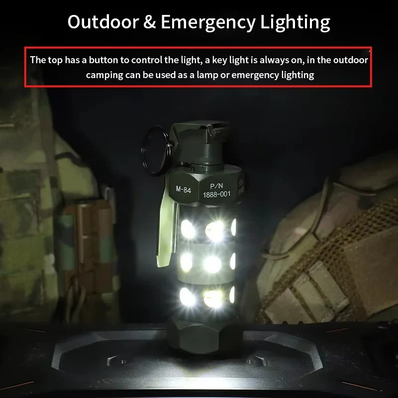 ABS 합금 M84 플래시뱅 수류탄 모델 코스프레 소품 - Outdoor Camping Toys 리뷰 및 가격