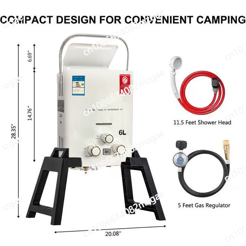 신형 탱크리스 온수기 야외 캠핑 즉시 가열 샤워기 포함 - Outdoor Camping Hot Water Heater 리뷰 및 가격