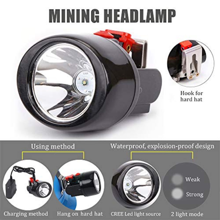 충전식 LED 광산 헤드램프, 안전모용 방수 및 방폭  - Headlamp 리뷰 및 가격