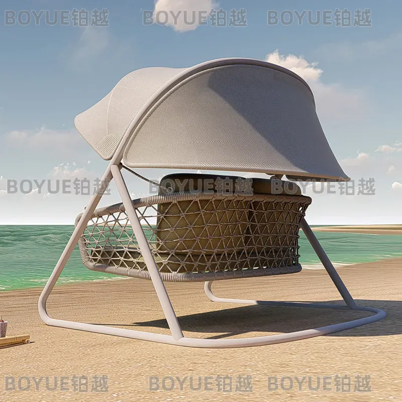 파란색 방수 야외 스윙 의자 북유럽 스타일 발코니 마당 - Outdoor Camping Rocking Chair 리뷰 및 가격