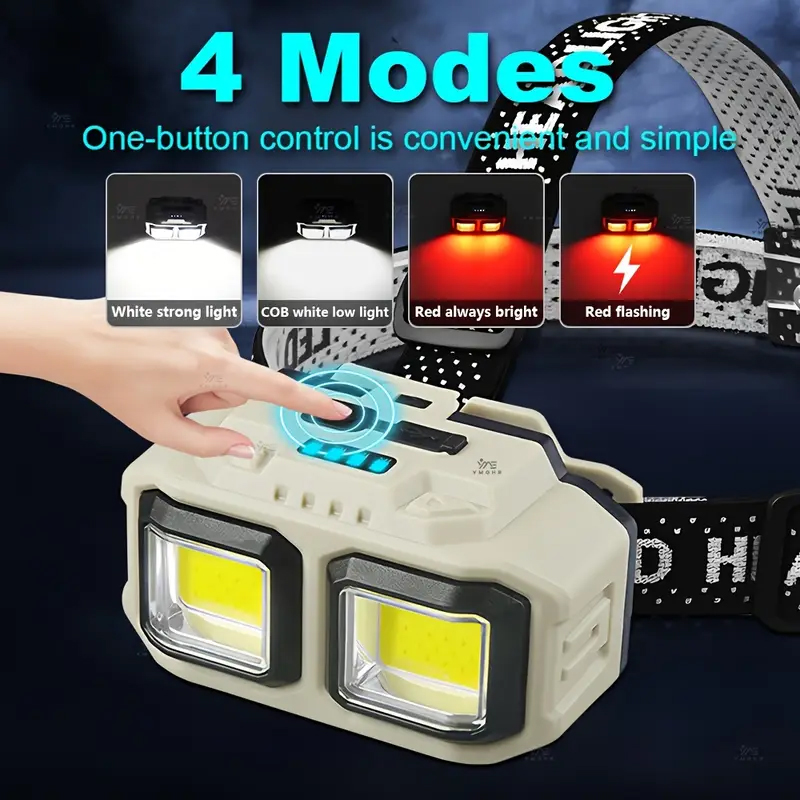 COB LED 헤드램프 충전식 헤드라이트 방수 작업등  - Headlamp 리뷰 및 가격