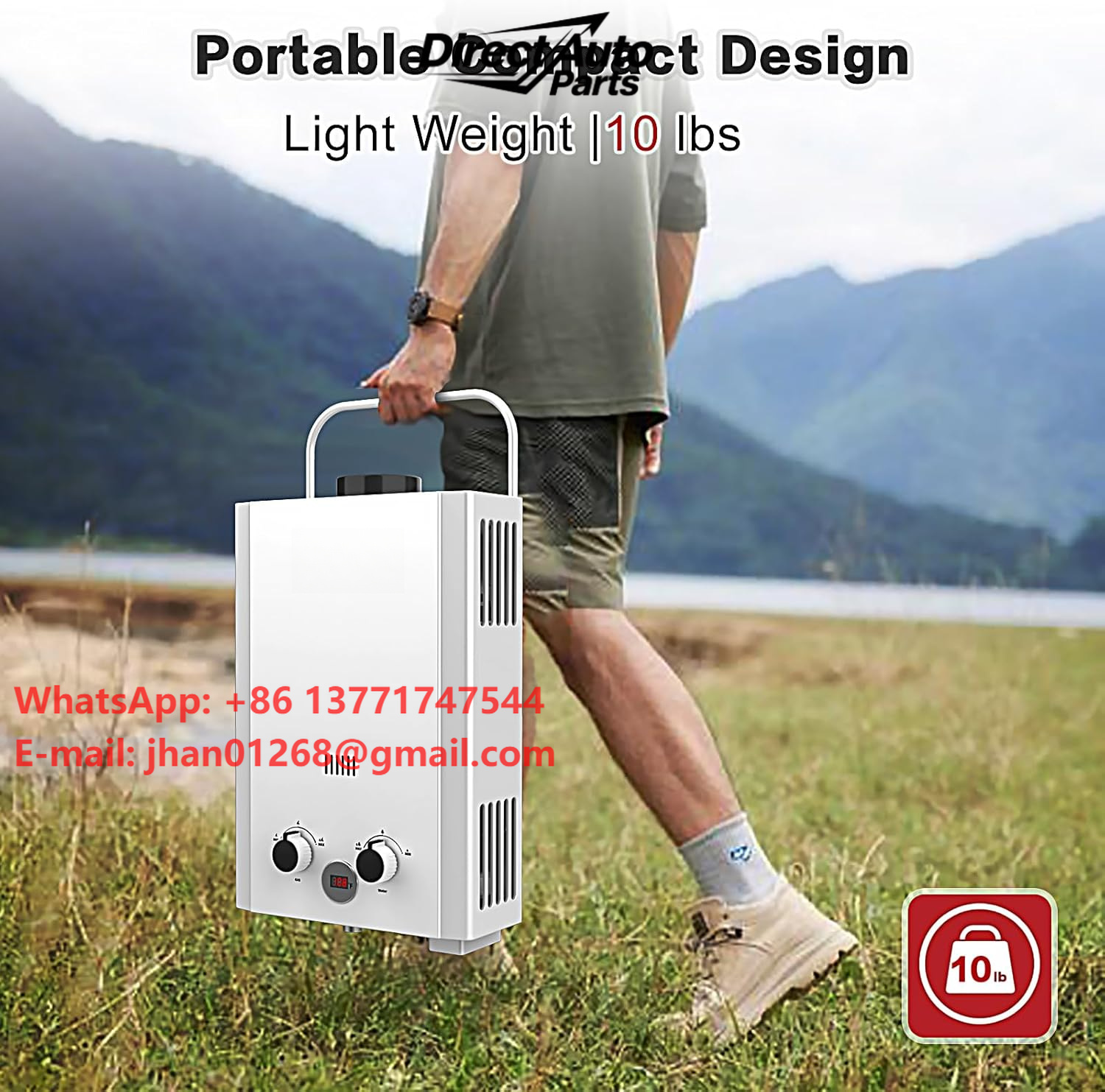 손잡이와 과열 방지 기능이 있는 프로판 무탱크 온수기, - Outdoor Camping Hot Water Heater 리뷰 및 가격