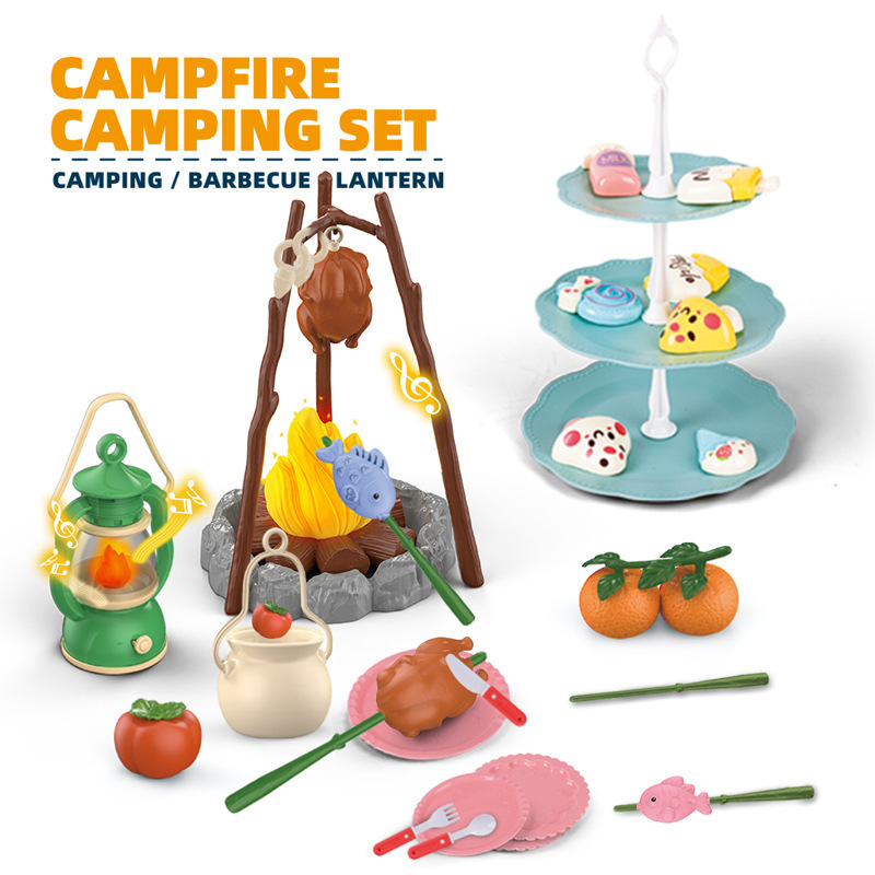 어린이 캠핑 텐트 세트 아기 놀이터 미니어처 음식 어린 - Outdoor Camping Toys 리뷰 및 가격