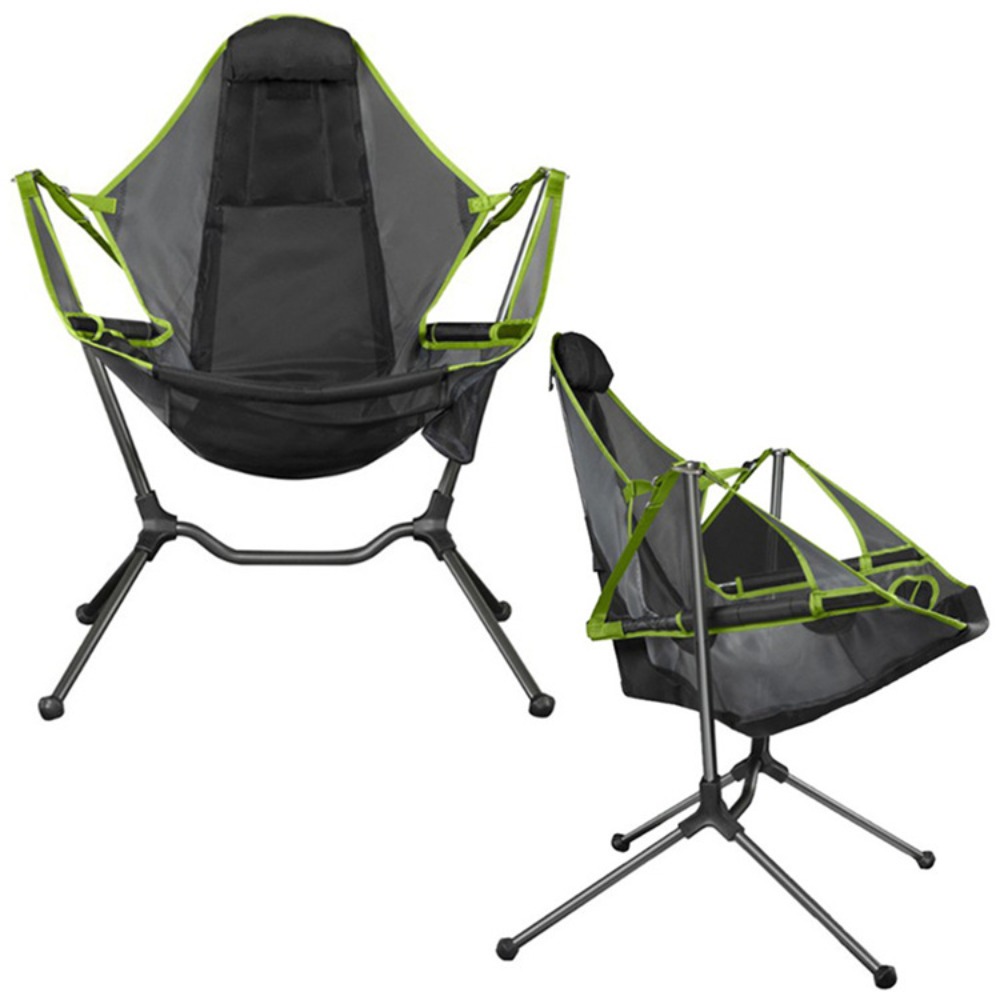 휴대용 캠핑 흔들의자, 팔걸이와 컵홀더가 있는 접이식  - Outdoor Camping Rocking Chair 리뷰 및 가격