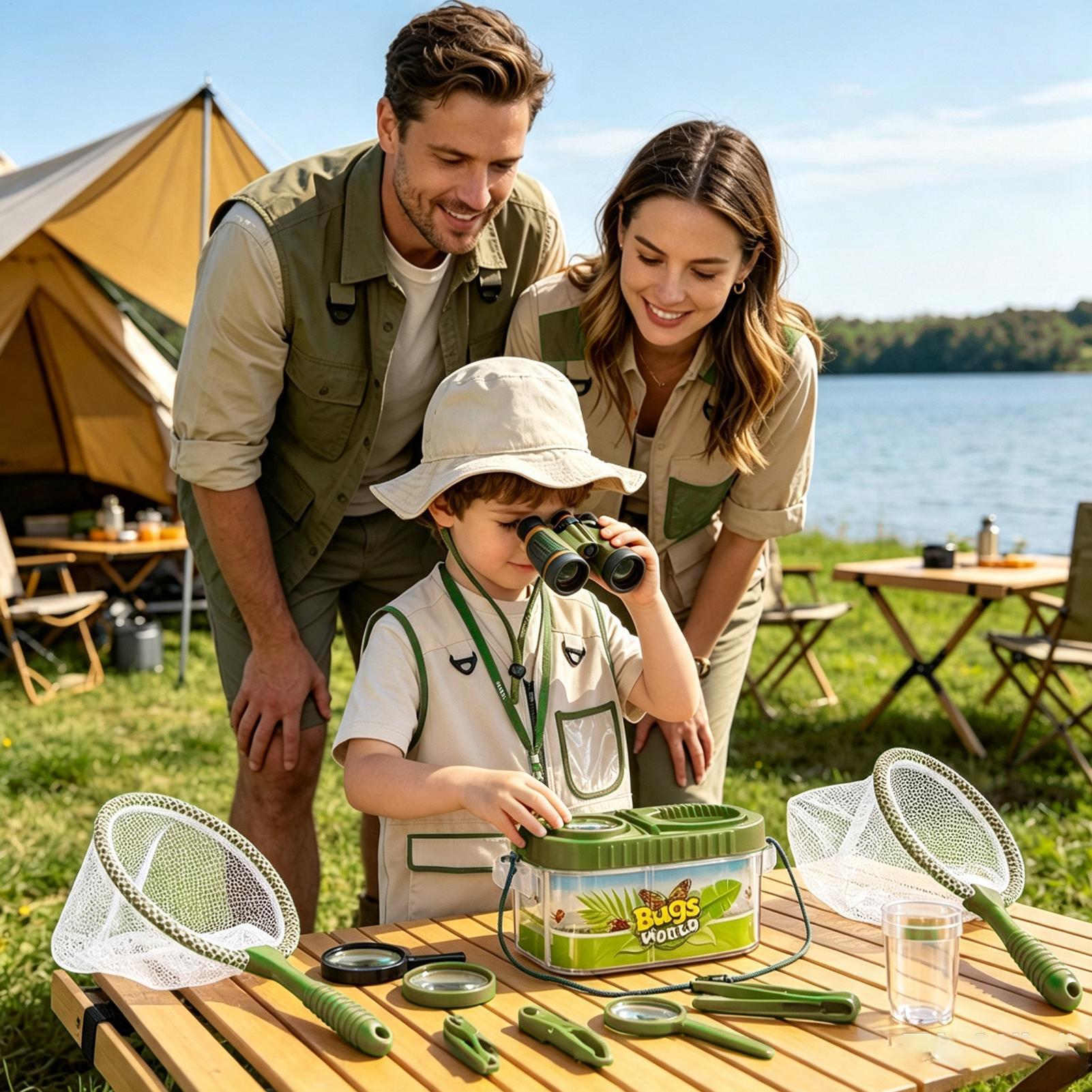 어린이 모험 키트 (확대경 모자 포함) 가벼운 과학 키 - Outdoor Camping Activities For Kids 리뷰 및 가격