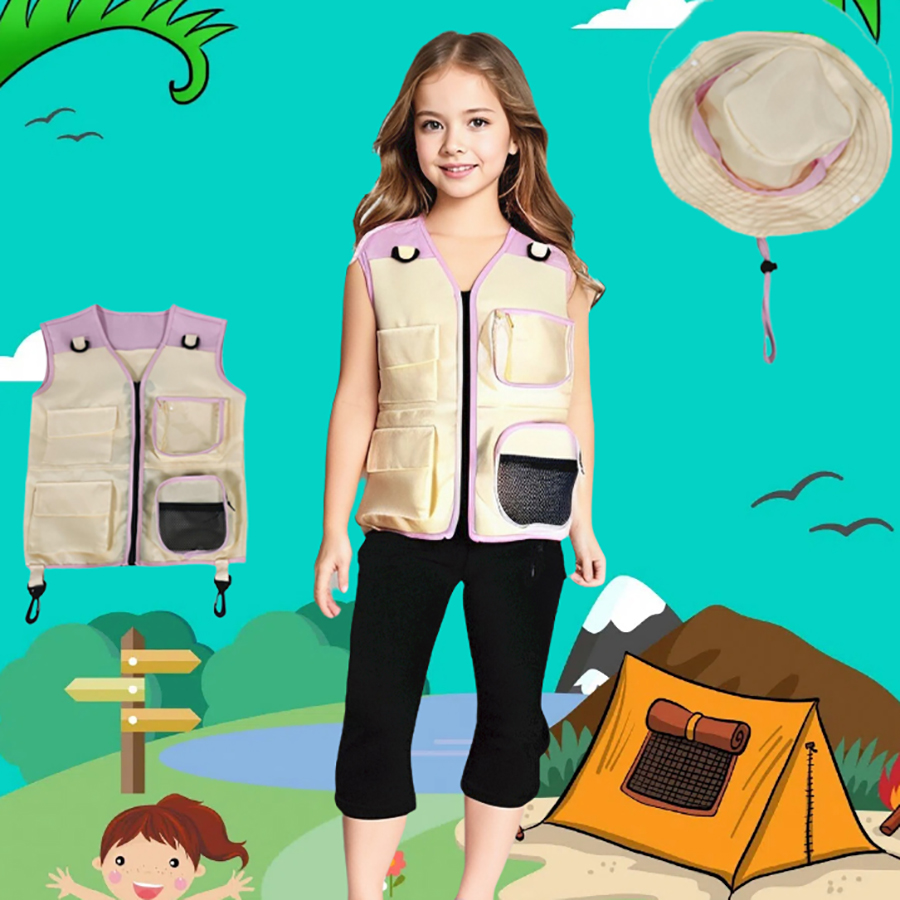 어린이 탐험가 조끼 모자, 세트 야외 모험 옷, 다중  - Outdoor Camping Activities For Kids 리뷰 및 가격