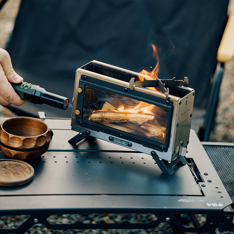 고아웃 스프링힐 나무 난로 휴대용 장작 사각 난로 스테 - Outdoor Camping Heater 리뷰 및 가격