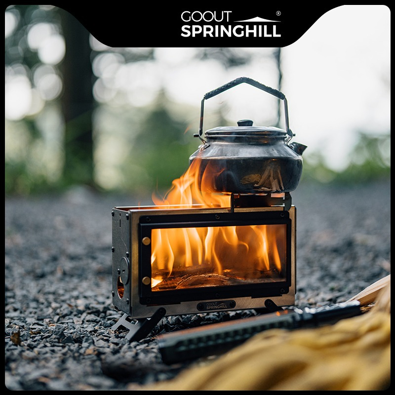 고아웃 스프링힐 나무 난로 휴대용 장작 사각 난로 스테 - Outdoor Camping Heater 리뷰 및 가격