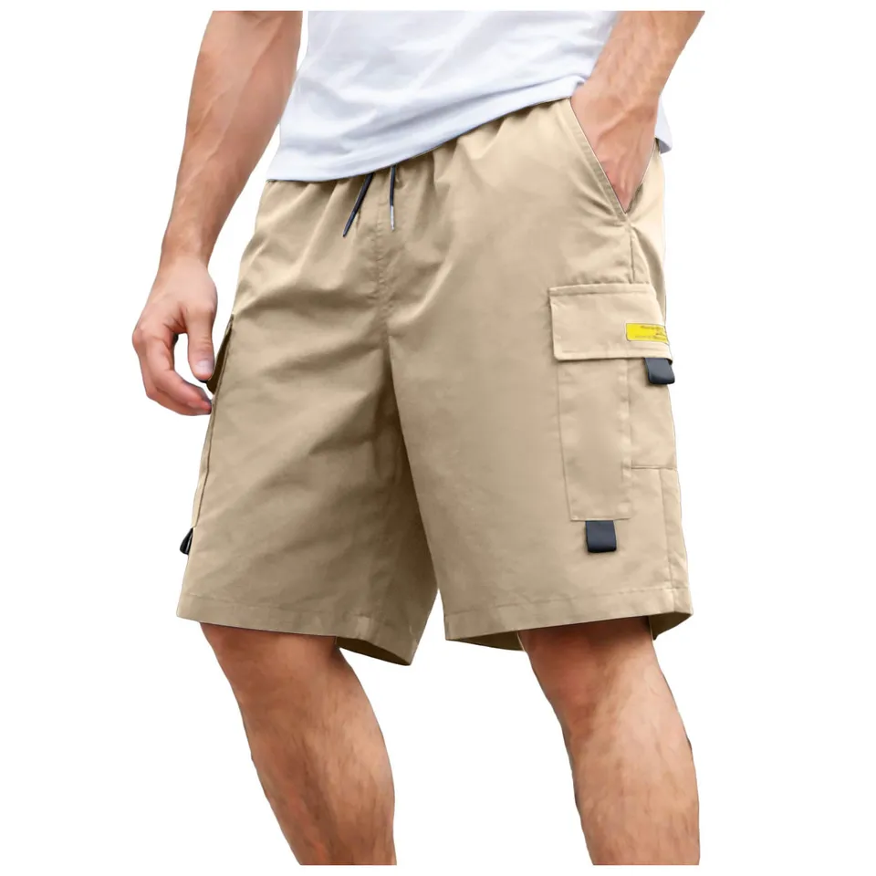 남성 여름 카고 반바지 트렌디 루즈핏 드로스트링 멀티  - Camping Outdoor Clothing 리뷰 및 가격