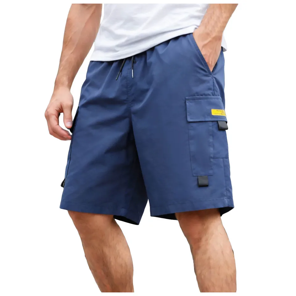 남성 여름 카고 반바지 트렌디 루즈핏 드로스트링 멀티  - Camping Outdoor Clothing 리뷰 및 가격
