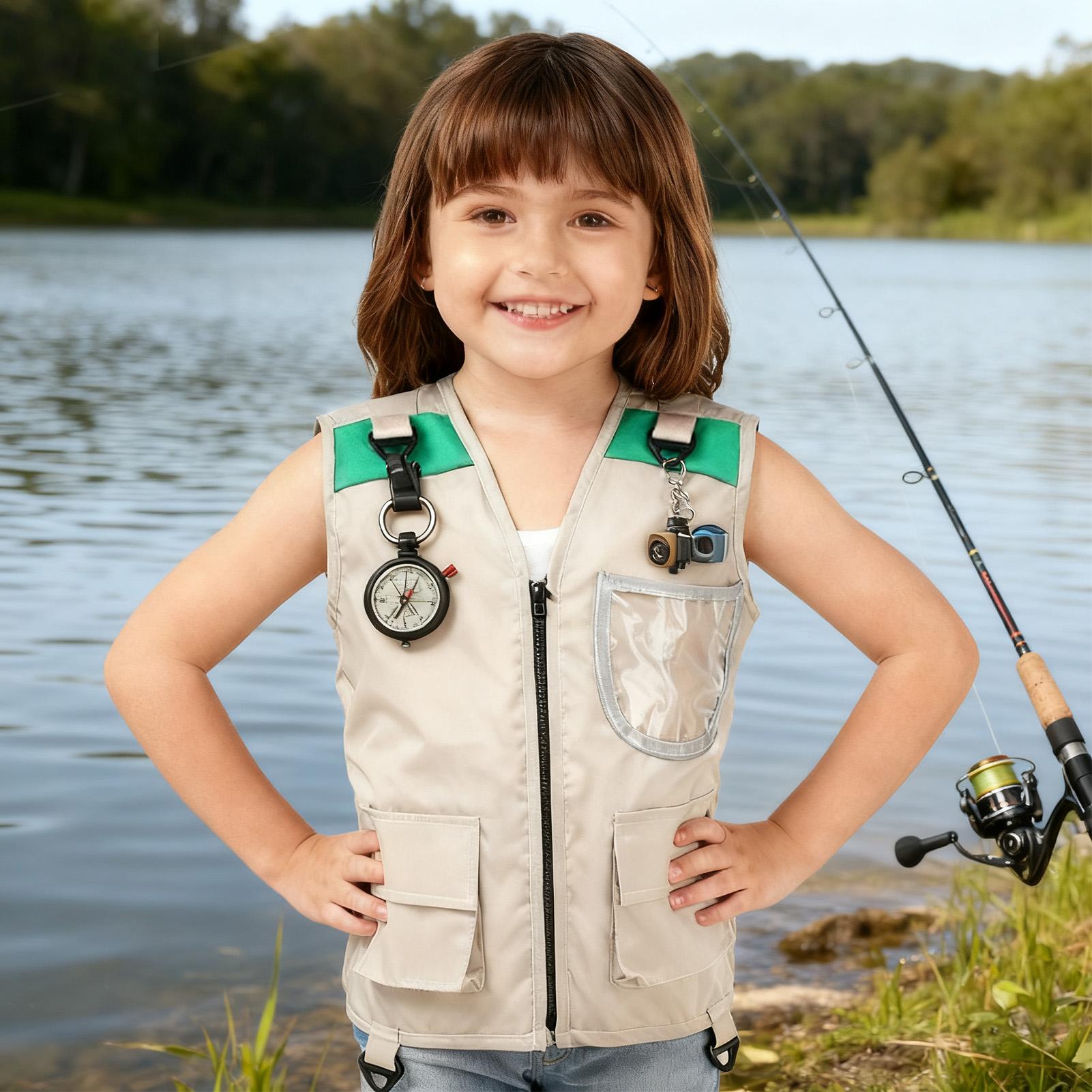 어린이 카고 조끼 민소매 코스튬 재킷 야외 조끼 공원  - Outdoor Camping Activities For Kids 리뷰 및 가격