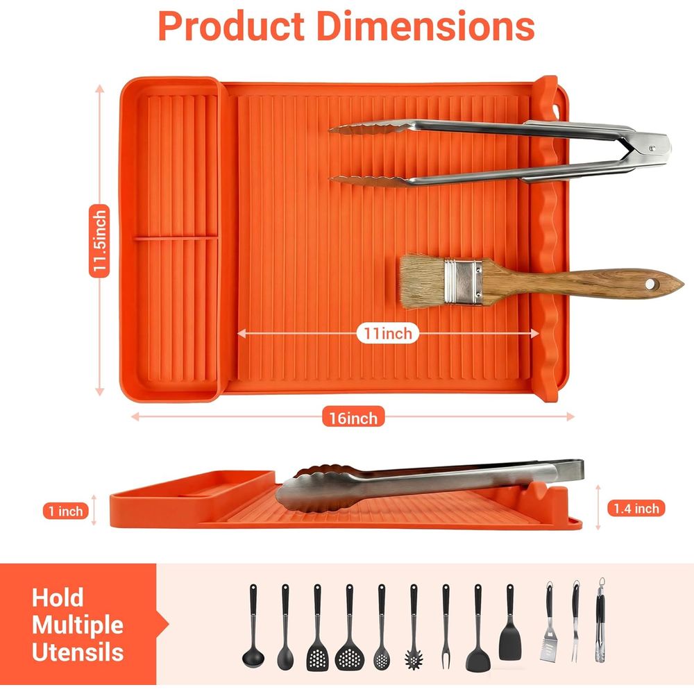 내열 실리콘 그릴 매트 - 16x11.5'' 미끄럼 방 - Outdoor Camping Tools 리뷰 및 가격